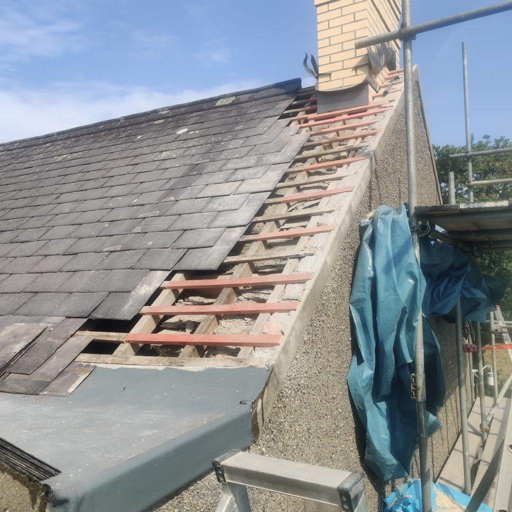 Roof repair and chimney rebuild